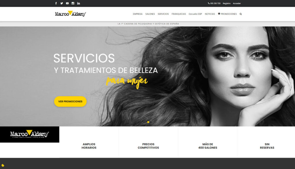 página web marco aldany